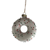 Mini Donut Ornament Colorful Donut Christmas Tree Ornaments Sparkling blown glass Holiday Decorations