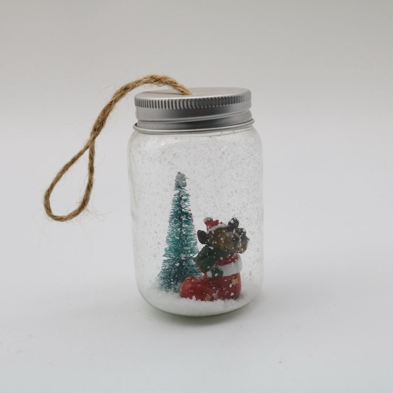  Glass bottle Ornaments with Santa Claus Decoration for Wedding Party Glass Hanging bottle