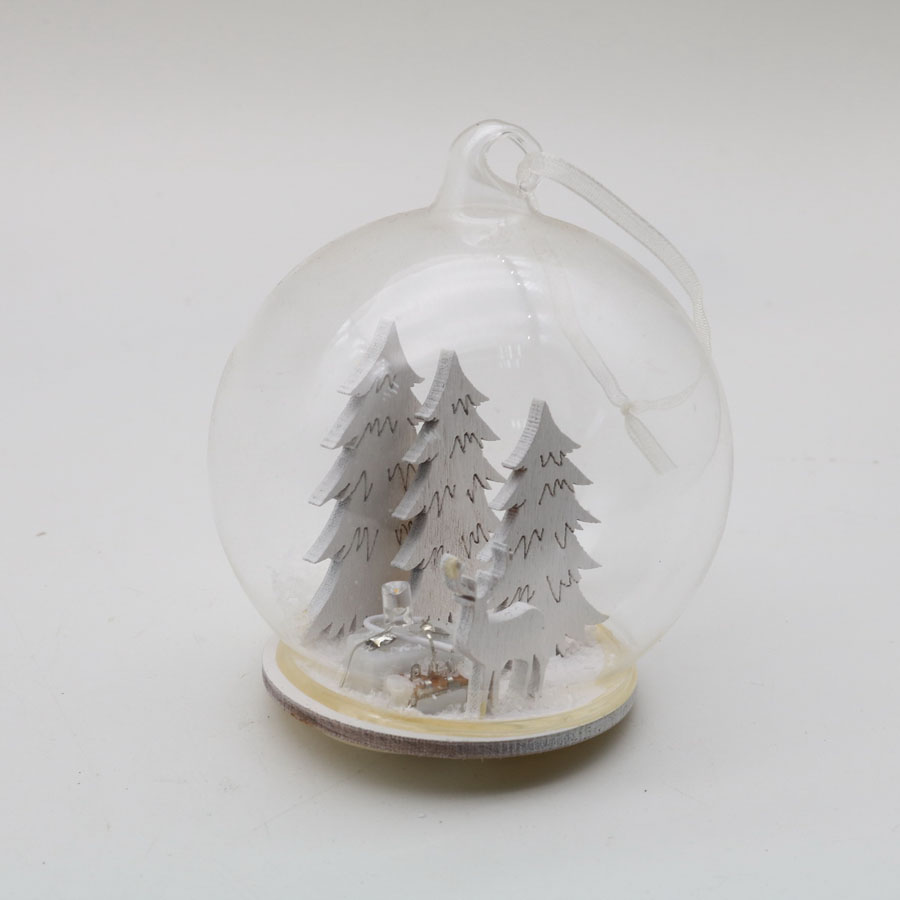  Glass Ornaments with tree Decoration for Wedding Party Glass Hanging Ball 