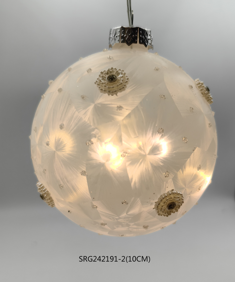  Glass LED Tree Ornaments Decoration for Party Led Glass Hanging Ball