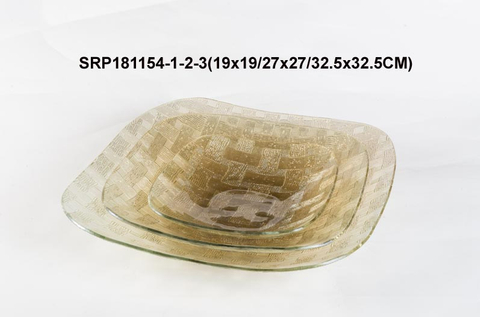 Glass Tablewares Glass Plate Decoration for Party 