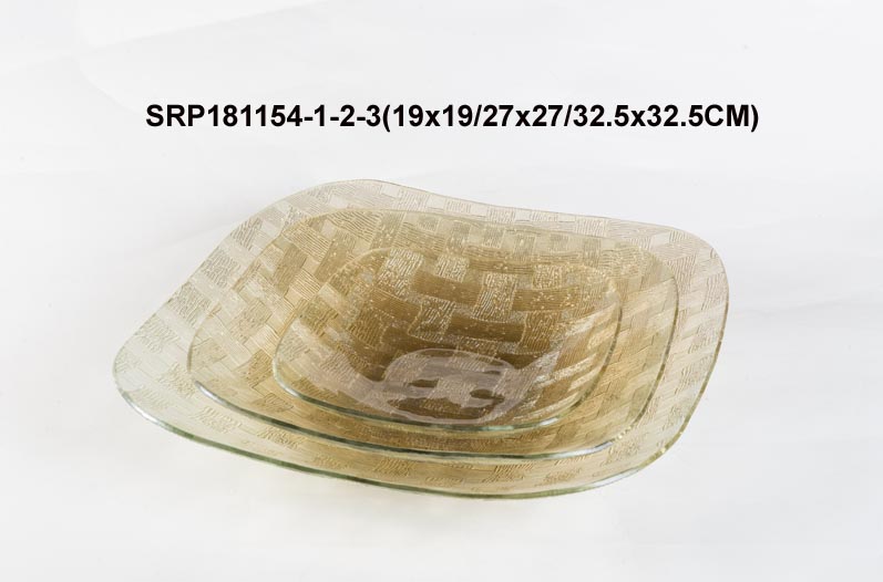 Glass Tablewares Glass Plate Decoration for Party 