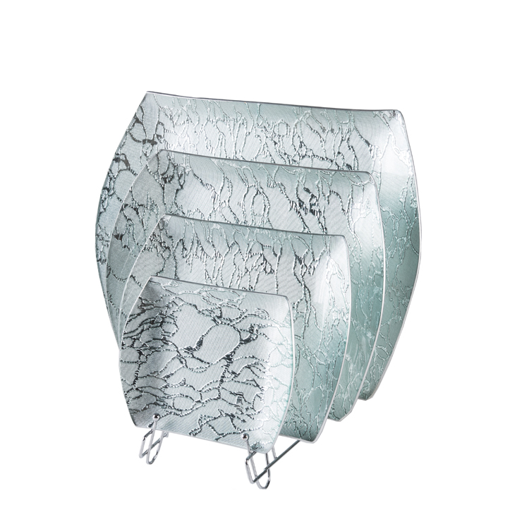 Glass Tablewares Glass Plate Decoration for Party 