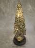 Light Mercury Glass Christmas Tree with Ornaments Tabletop Christmas Ornaments Holiday Season Decoration 