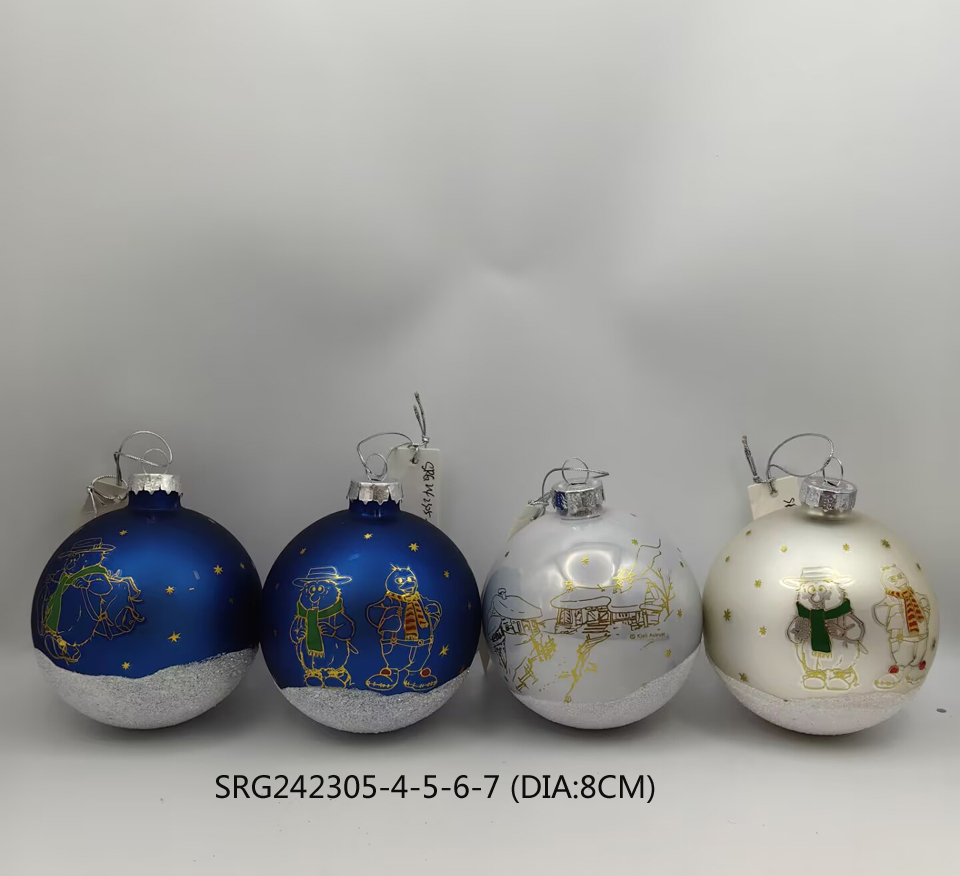 hand painting Glass Ball handmade Christmas Tree Hanging Ornament Decoration