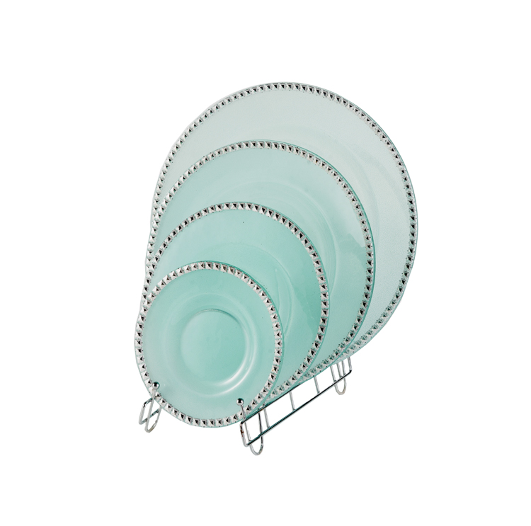 Glass Tablewares Glass Plate Decoration for Party 