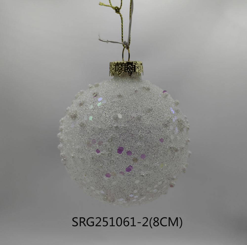  Glass Christmas decoration for Party Glass Ornaments Decoration with LED light