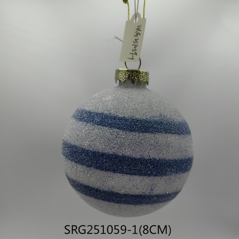  Glass Christmas decoration for Party Glass Ornaments Decoration with LED light