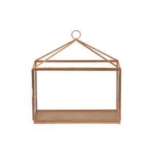 Glass terrarium copper square