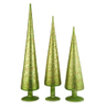 Set of 3 blown glass tree