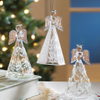 Set of 3 glass angel