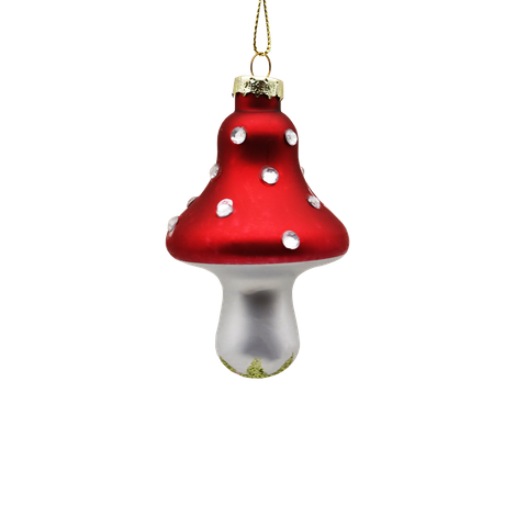 Red Glass mushroom for Party Decoration