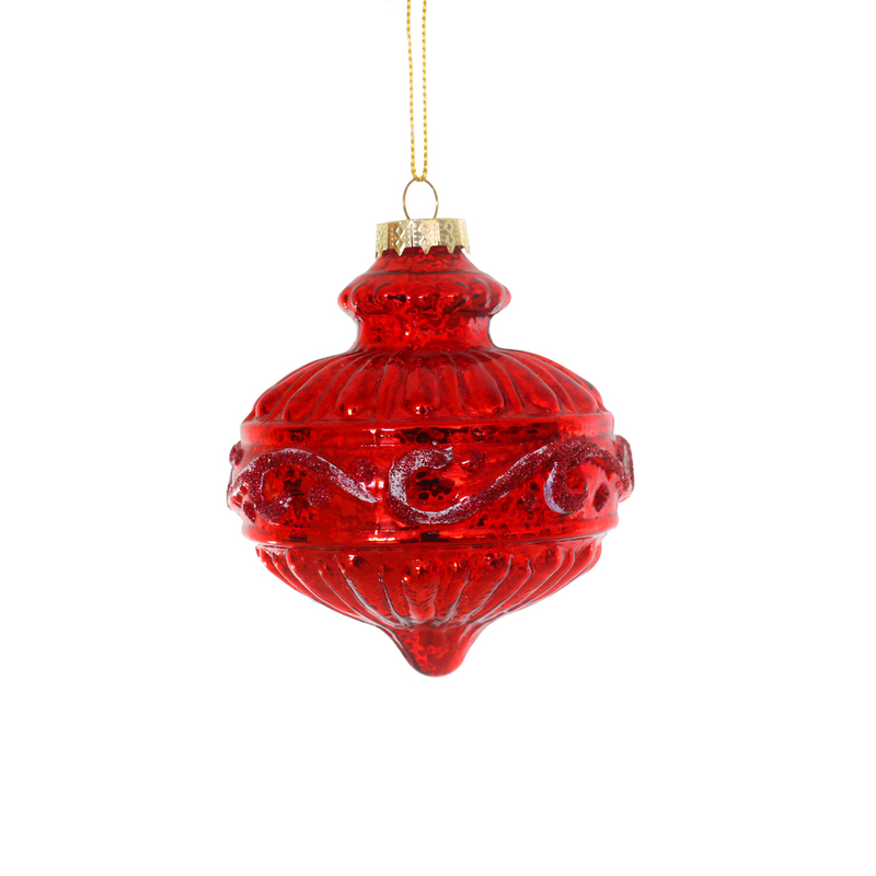 Red Glass Tree Hanging Ornaments