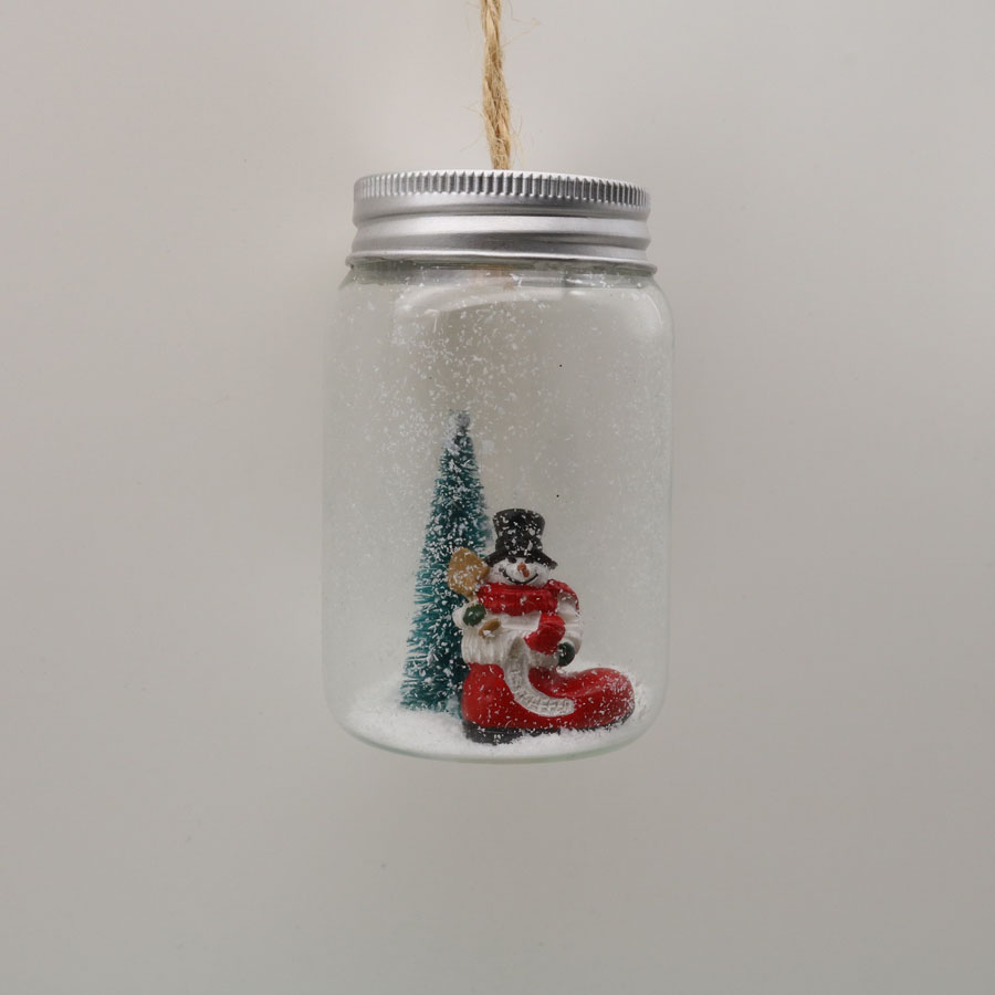  Glass bottle Ornaments with Santa Claus Decoration for Wedding Party Glass Hanging bottle