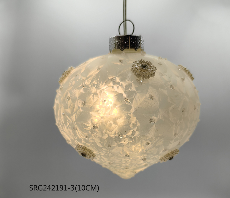 Glass LED Tree Ornaments Decoration for Party Led Glass Hanging Ball