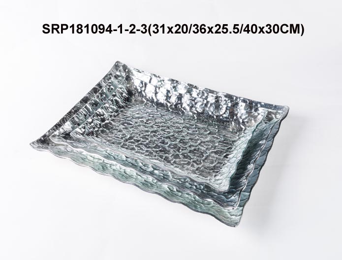 Glass Tablewares Glass Plate Decoration for Party 