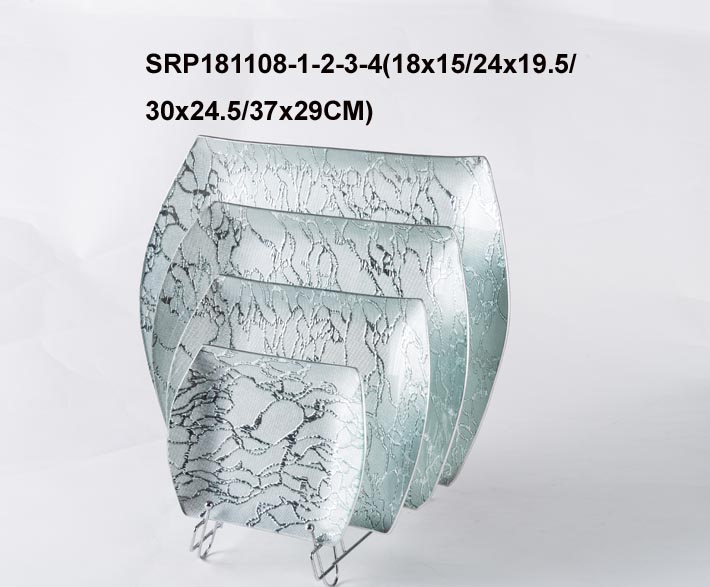 Glass Tablewares Glass Plate Decoration for Party 