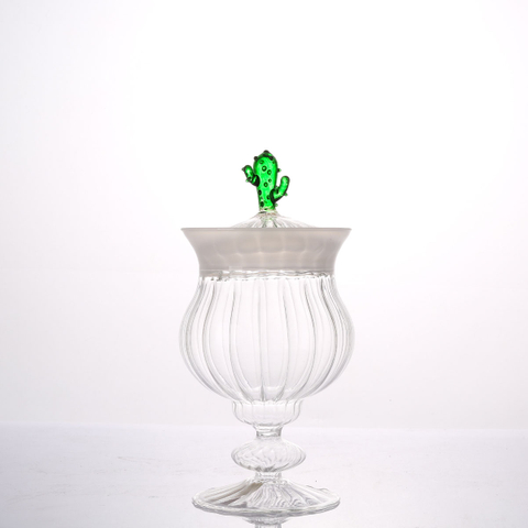 Glass Cake And Candy Jar for Decoration