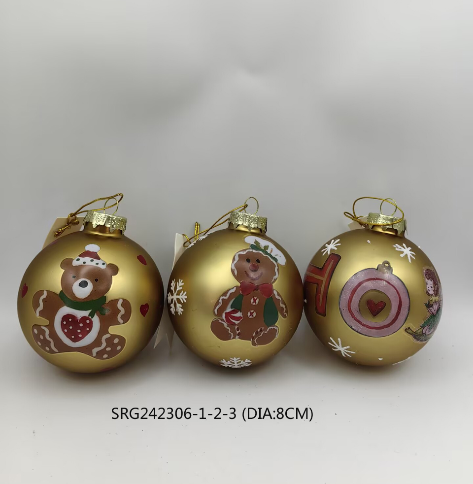 Glass Christmas Hanging Ball Shape Decoration for Party Glass Ball