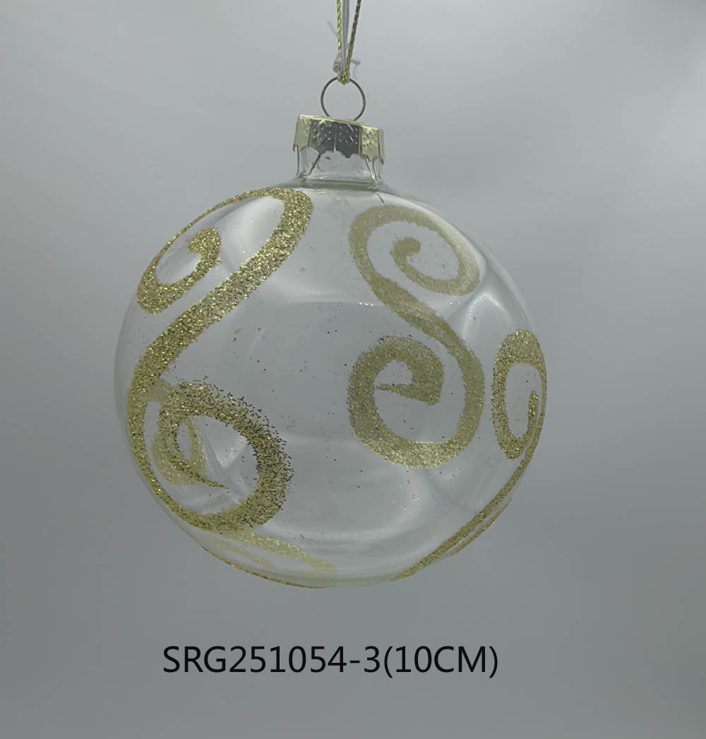  Glass Christmas decoration for Party Glass Ornaments Decoration with LED light