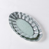 Silver Glass Plate for food