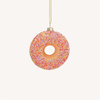 Anhänger Donut Rosa Donut-Weihnachtsanhänger Glas Christbaumschmuck