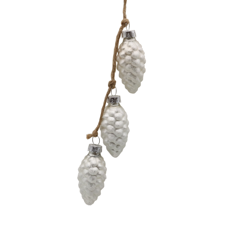  Glass pine nut Ornaments Decoration for Christmas