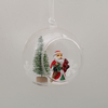 Glass Ball with Santa Claus Ornaments Decoration for Party Glass Santa Claus Hanging Ball