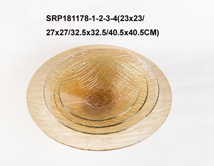 Glass Tablewares Glass Plate Decoration for Party 