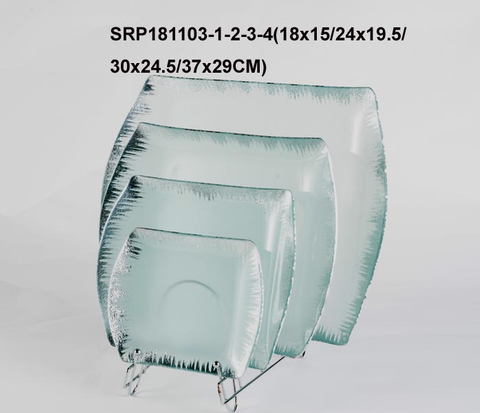 Glass Tablewares Glass Plate Decoration for Party 