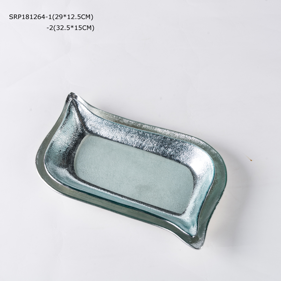 Glass Tablewares Glass Plate Decoration for Party 