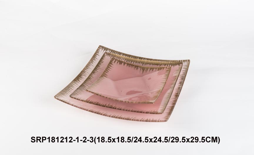 Glass Tablewares Glass Plate Decoration for Party 