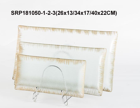Glass Tablewares Glass Plate Decoration for Party 