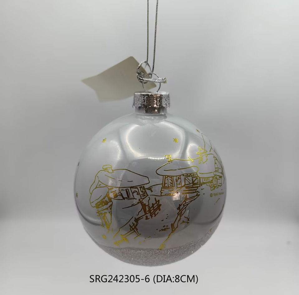 hand painting Glass Ball handmade Christmas Tree Hanging Ornament Decoration