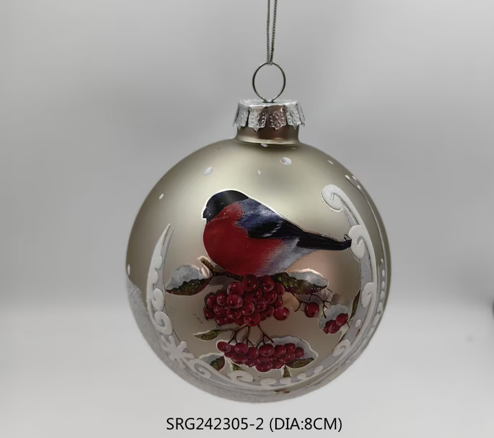  Decorative Hanging christmas hand painting Ball Globe Glass Orbs Home Ornament