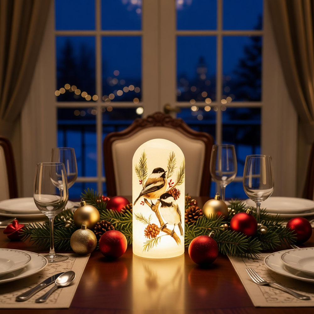 GLASS LED ORNAMENTS