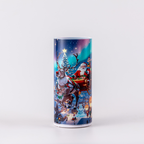 LED GLASS CANDLE HOLDER JESUS 