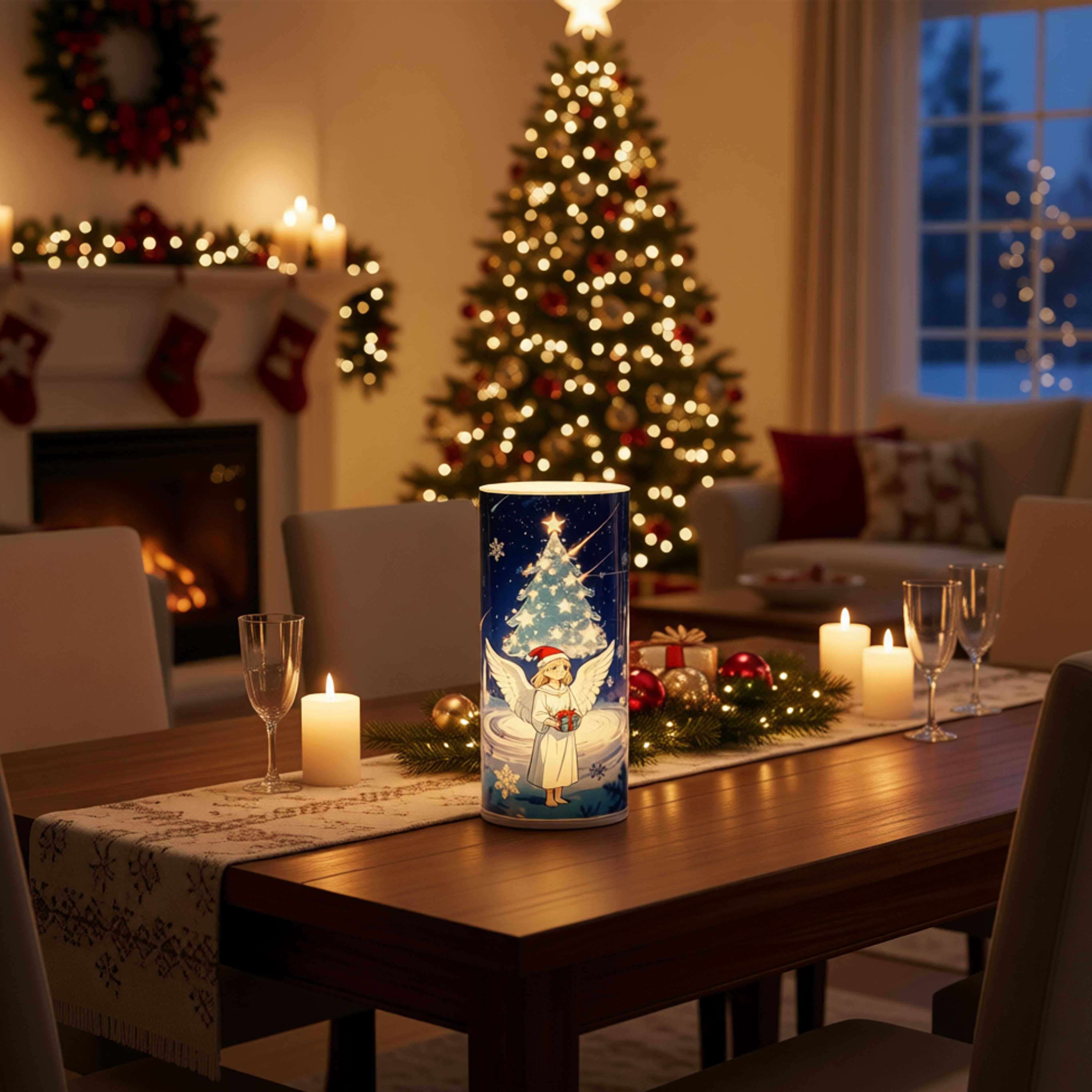 LED GLASS CANDLE HOLDER JESUS 