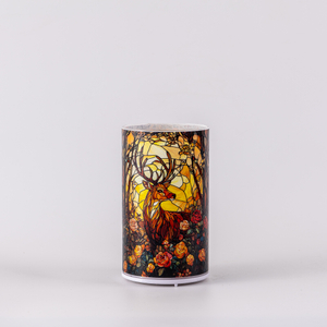 LED GLASS CANDLE HOLDER JESUS 