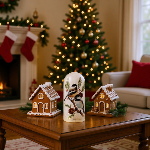 GLASS LED ORNAMENTS