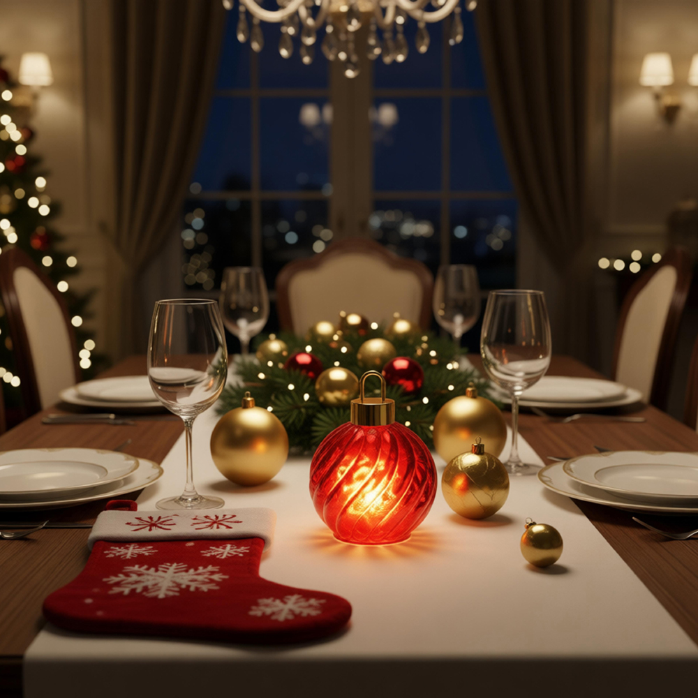 GLASS LED ORNAMENTS