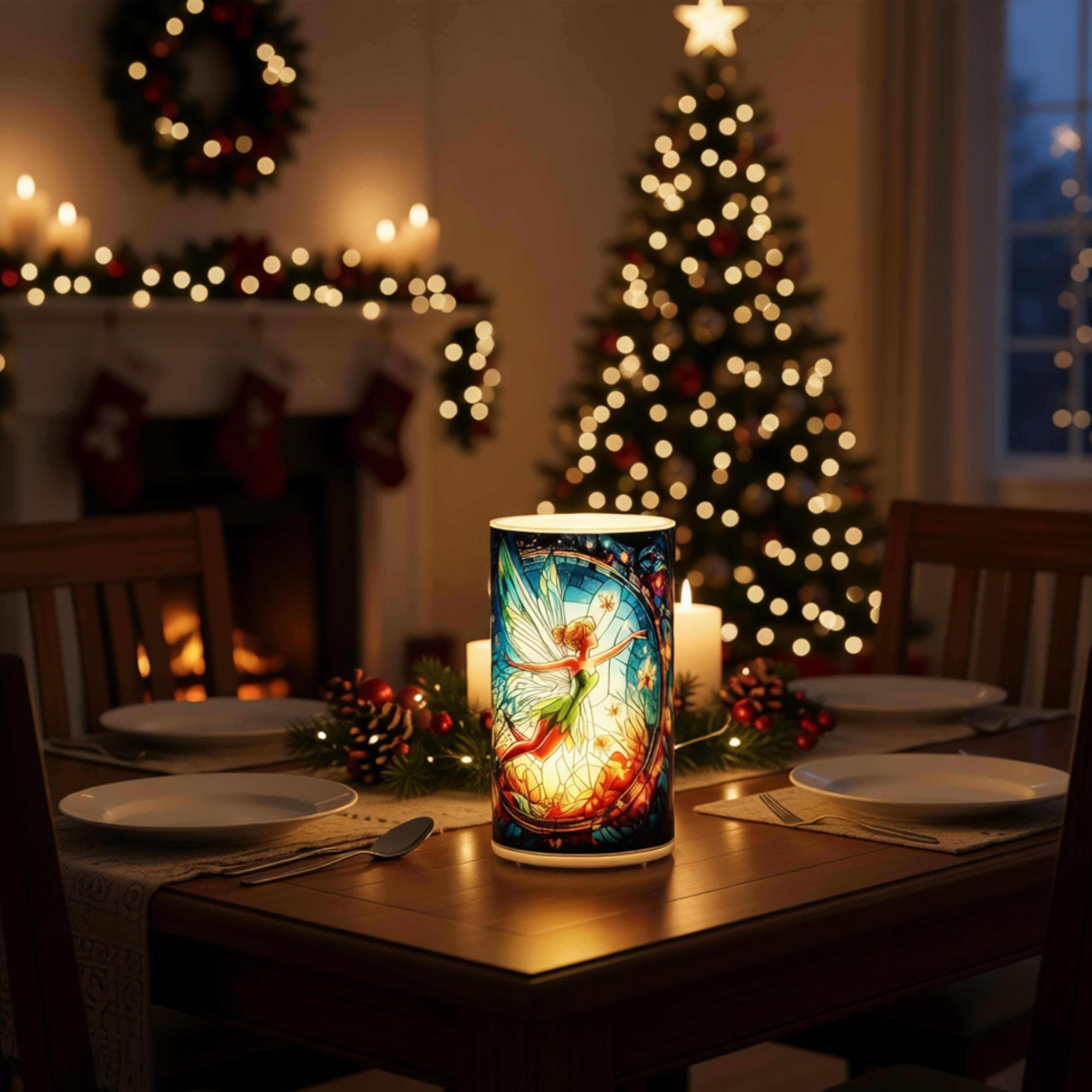 LED GLASS CANDLE HOLDER JESUS 