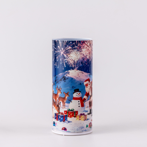LED GLASS CANDLE HOLDER JESUS 