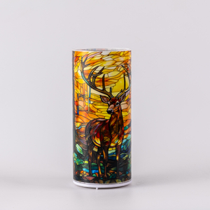 LED GLASS CANDLE HOLDER JESUS 