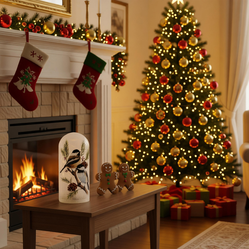 GLASS LED ORNAMENTS