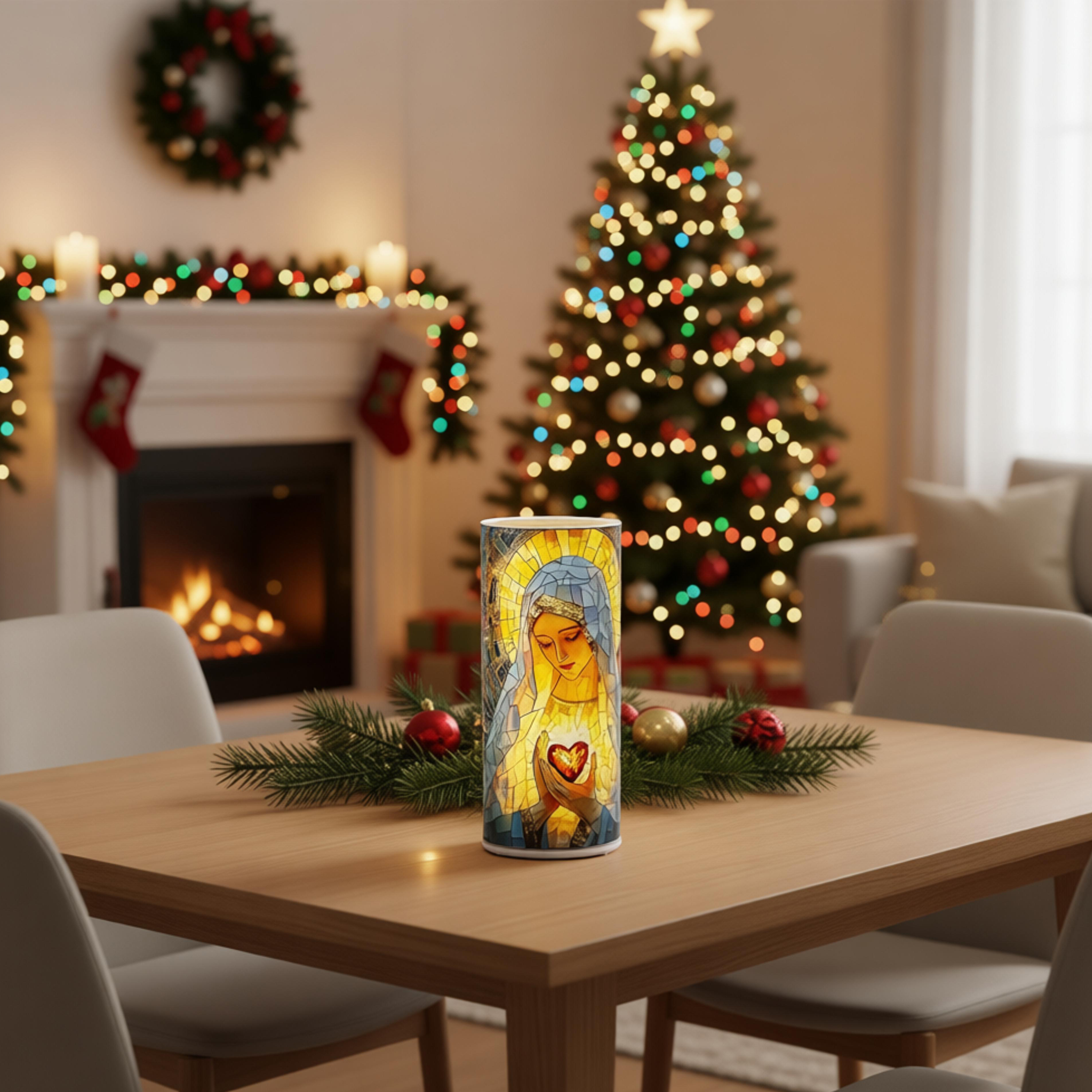  Glass Candle Holder with LED
