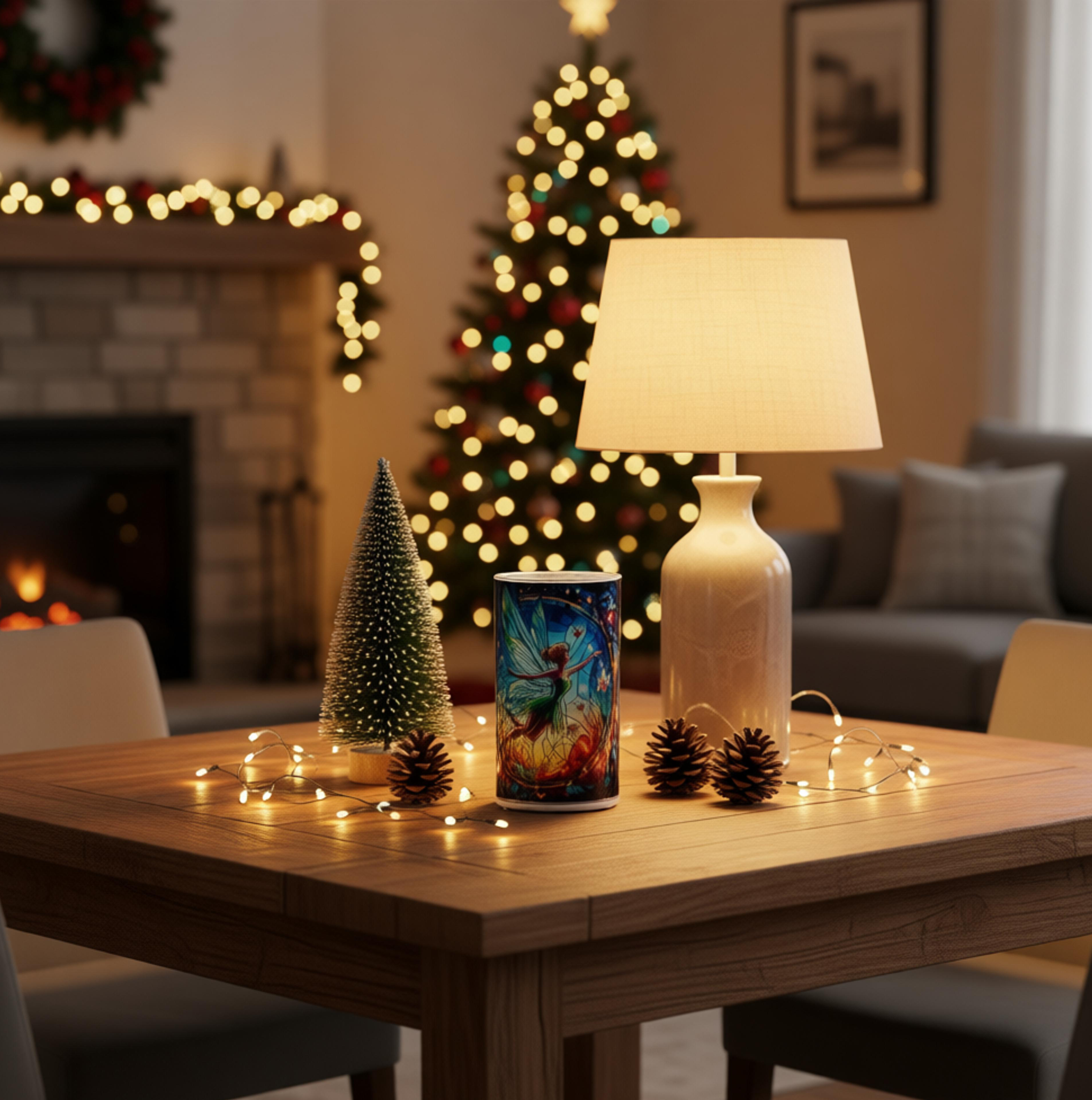 LED GLASS CANDLE HOLDER JESUS 