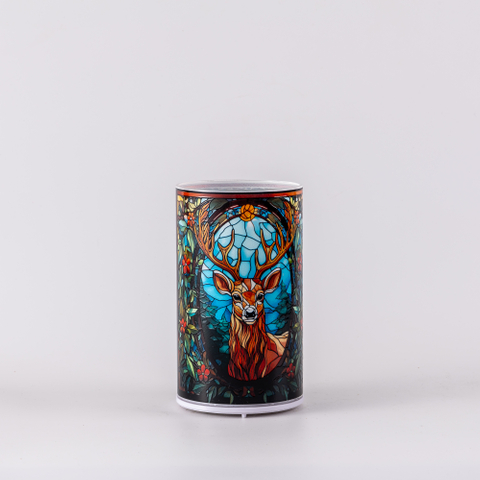 LED GLASS CANDLE HOLDER JESUS 